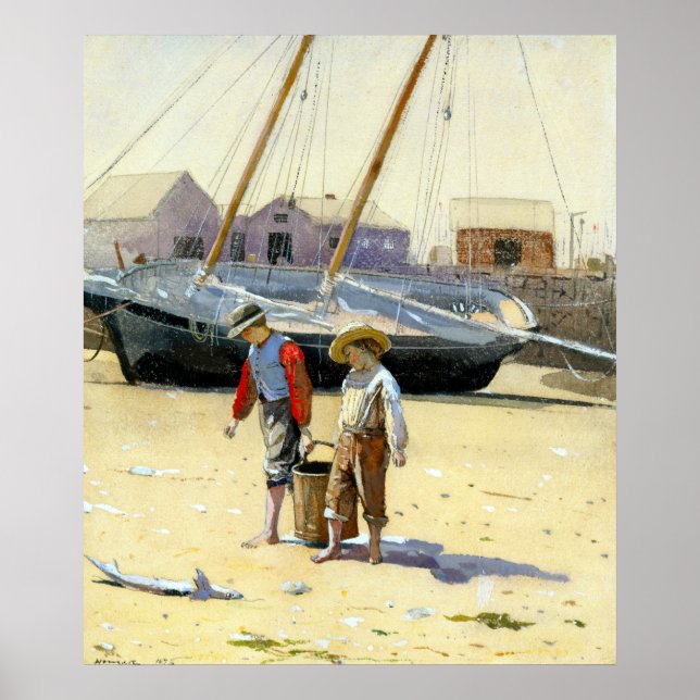 Affiches Winslow Homer Un panier de palourdes (Devant)