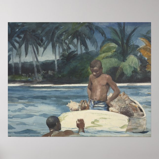 Affiches Winslow Homer - West India Divers (Devant)