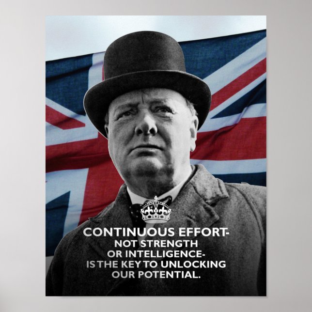 Affiches Winston Churchill - "Effort continu" (Devant)