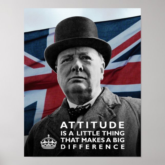 Affiches Winston Churchill - "L'Attitude Fait Une Différenc (Devant)