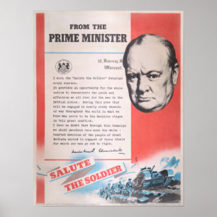 Affiches Winston Churchill, réimpression d'affiche