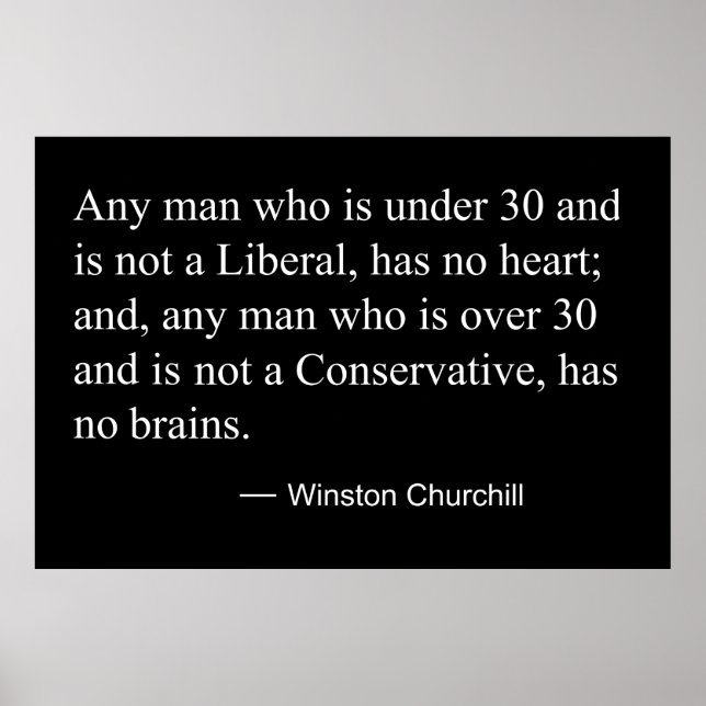 Affiches WINSTON CHURCHILL sur les LIBÉRAUX et les CONSERVA (Devant)