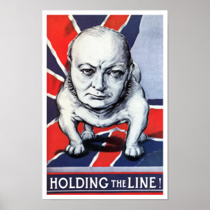 Affiches Winston Churchill — Tenir La Ligne!