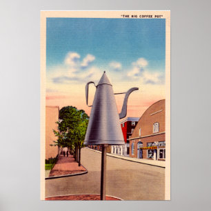 Affiches Winston Salem Caroline du Nord The Big Coffee Pot