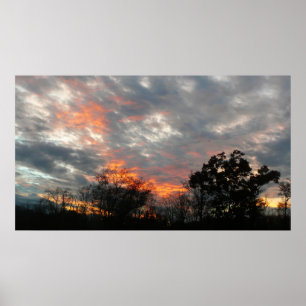 Affiches Winter Sunset Nature Paysage Photographie