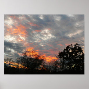 Affiches Winter Sunset Nature Paysage Photographie