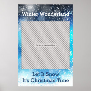 Affiches Winter Wonderland Christmas Party Photo Booth