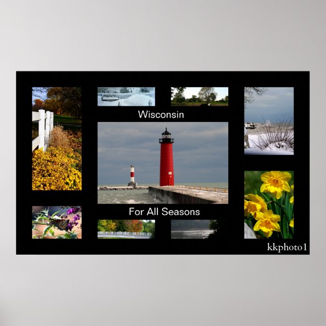 Affiches Wisconsin Pour Toutes Les Saisons (Devant)