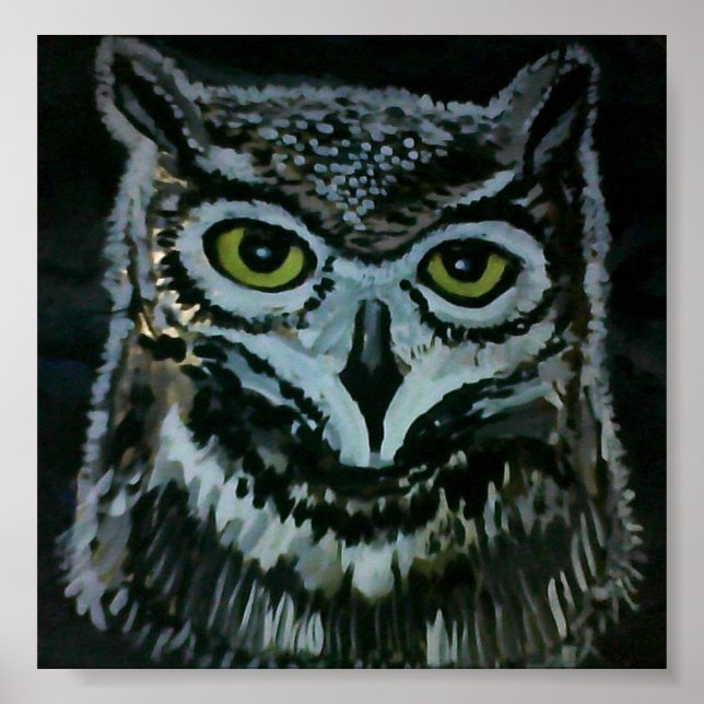 Affiches Wise Owl à la nuit (Devant)