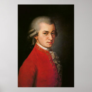 Affiches Wolfgang Amadeus Mozart Portrait