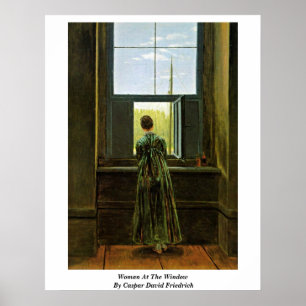 Affiches Woman At The Window By Caspar David Friedrich