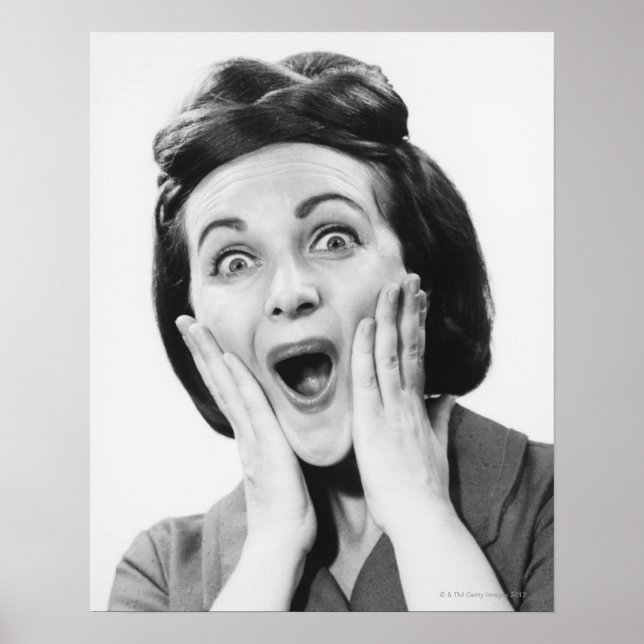 Affiches Woman Making Face (Devant)