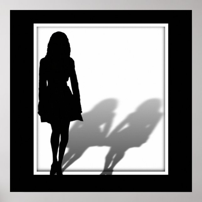 Affiches Woman Missing Woman Silhouette (Devant)