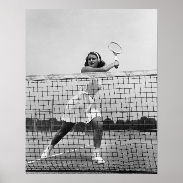 Affiches Woman Playing Tennis (Devant)