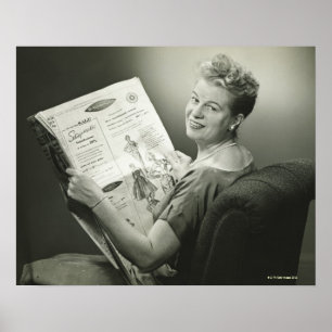 Affiches Woman Sitting in chaise