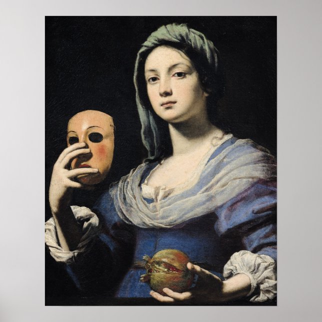 Affiches Woman with a Mask (Devant)