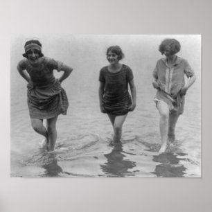 Affiches Women Wading at Arlington Beach Photograph