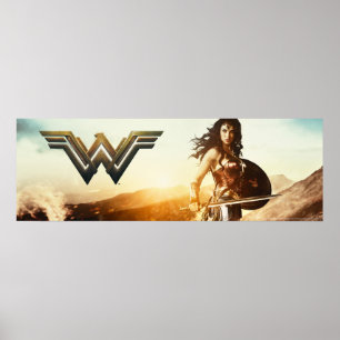Affiches Wonder Woman Au coucher Du Soleil