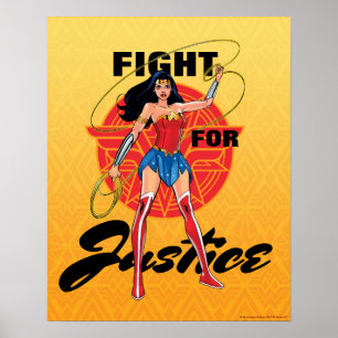 Affiches Wonder Woman With Lasso - Lutte Pour La Justice