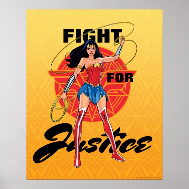 Affiches Wonder Woman With Lasso - Lutte Pour La Justice (Devant)