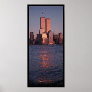 Affiches World Trade Center au coucher du soleil