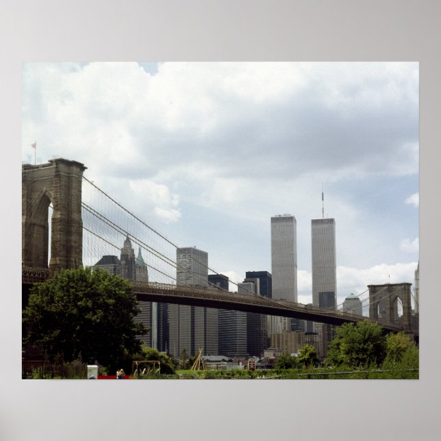 Affiches World Trade Center, Brooklyn Bridge, New York (Devant)