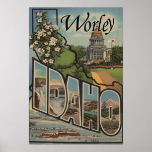Affiches Worley, IdahoGrandes lettres ScènesWorley, ID