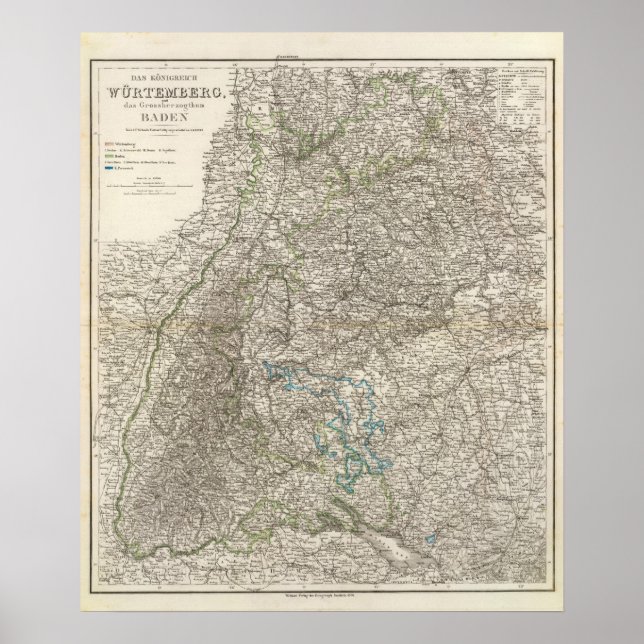 Affiches Wurtemberg, Baden (Devant)