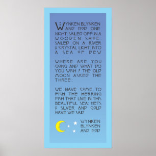 Affiches Wynken, Blynken et Nod