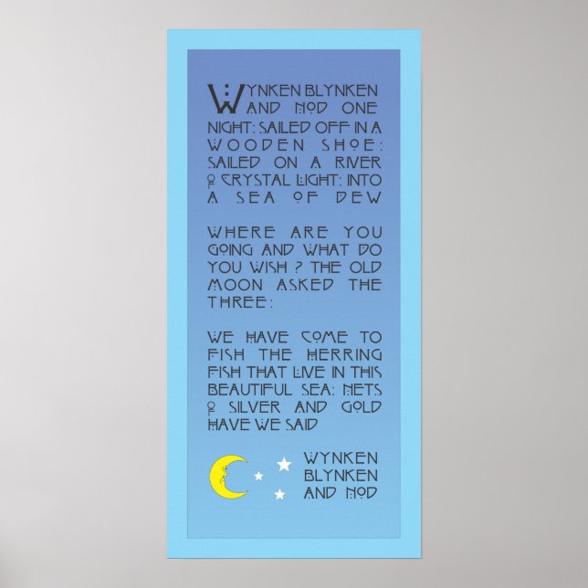 Affiches Wynken, Blynken et Nod (Devant)