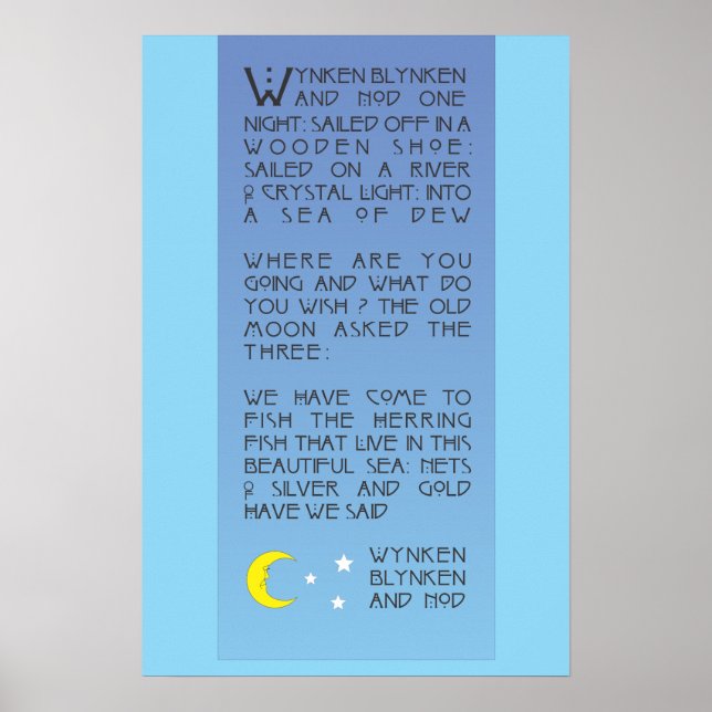 Affiches Wynken, Blynken, et Nod (Devant)