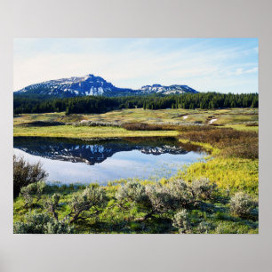 Affiches Wyoming, Montagnes Rocheuses, Un pic de montagne