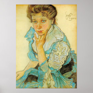 Affiches Wyspianski, Portrait de Leonowa Sternbachowa, 1904