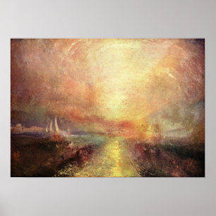 Affiches Yacht approchant la côte - Joseph Mallord Turner