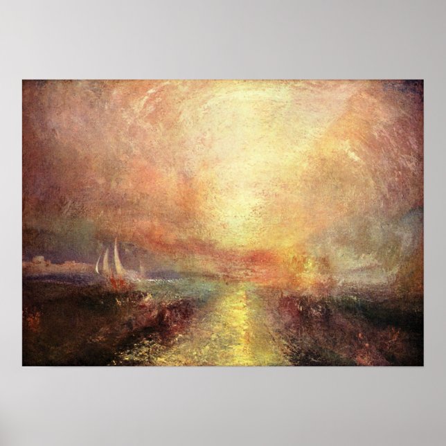 Affiches Yacht approchant la côte - Joseph Mallord Turner (Devant)