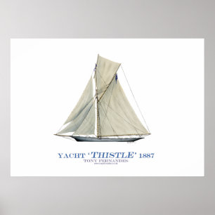Affiches yacht "chardon" de tasse des Amériques, fernandes