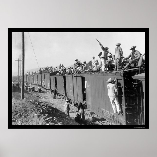 Affiches Yaqui Indian Fighters RR Train 1892 (Devant)