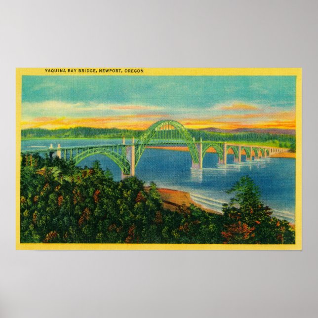 Affiches Yaquina Bay BridgeNewport, OU (Devant)