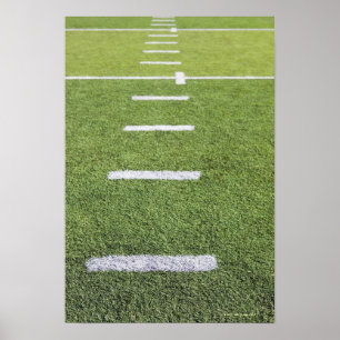 Affiches Yardlines sur le terrain de football