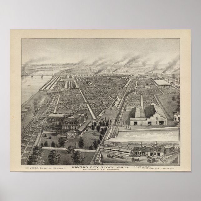 Affiches Yards Stocks de Kansas City, Kansas City, Kansas (Devant)