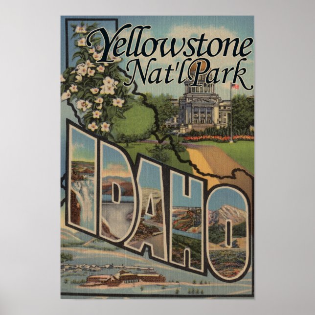 Affiches Yellowstone Nat'l Park, Idaho (Devant)