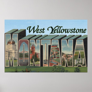 Affiches Yellowstone occidental, Montana