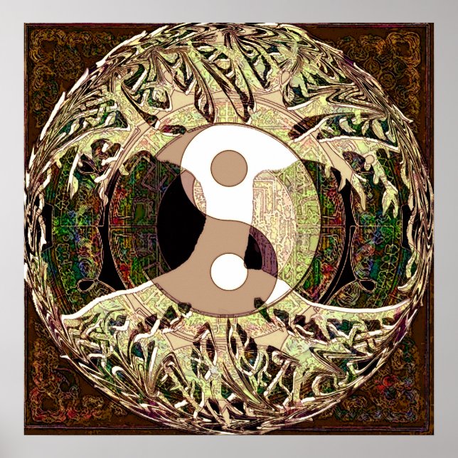 Affiches Yin Yang Arbre de vie Tan (Devant)