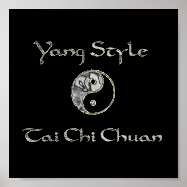 Affiches Yin Yang Chrome, Yang Style Chrome, tai chi chrome (Devant)