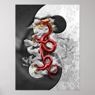 Affiches Yin Yang et dragon