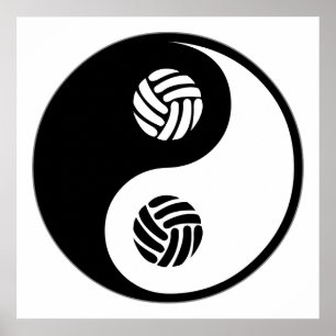 Affiches Yin Yang Volleyball