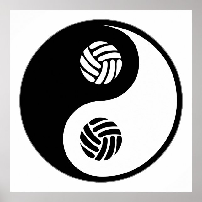 Affiches Yin Yang Volleyball (Devant)