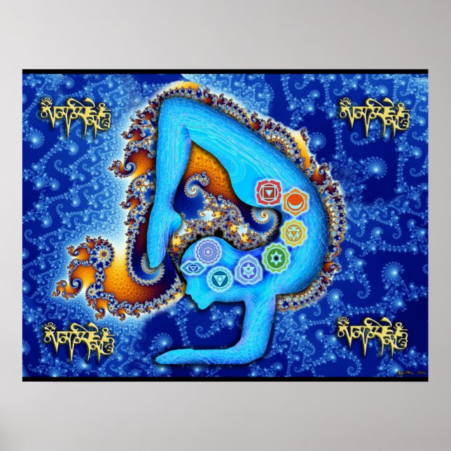 Affiches Yoga Aura & Chakras (Devant)