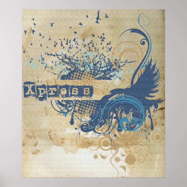 Affiches Yoga Speak : Blue X-pressive Chakra (Devant)