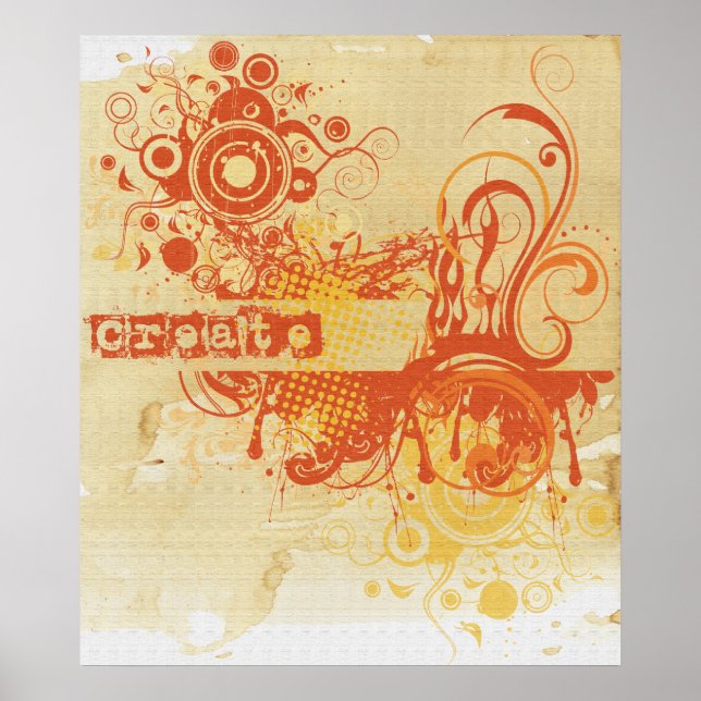 Affiches Yoga Speak : Orange Creative Chakra (Devant)